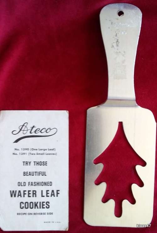 Utensils Vintage Ateco Stencil No 1390 Old fashioned Wafer Leaf